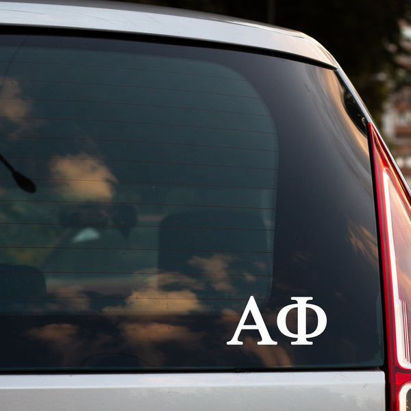 Alpha Phi Sorority Car Sticker Decal Letters Only, Laptop Sticker, Rush Week, APhi, ΑΦ, Sorority Sticker