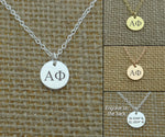 Alpha Phi Sorority Dainty Necklaces, Sorority Dainty Necklace