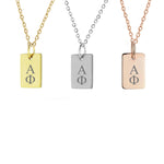 Alpha Phi Sorority Mini Bar Necklaces, Sorority Necklace