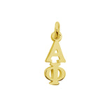 Alpha Phi Greek Sorority Lavalier Pendant Drop Charm Chain Necklace Gold Filled