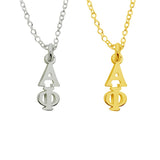 Alpha Phi Greek Sorority Lavalier Pendant Drop Charm Chain Necklace Gold Filled